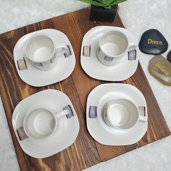 Studio House Espresso Demitasse Cups and Saucers Set of 4 - Picture 7 of 7
